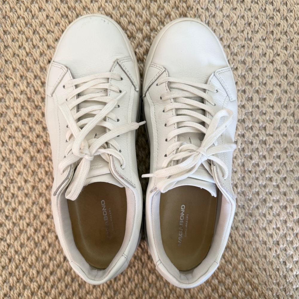 Vagabond Judy White Leather Platform Lace-Up Retro Sneakers Size 8 US / 38 EU - Picture 5 of 10